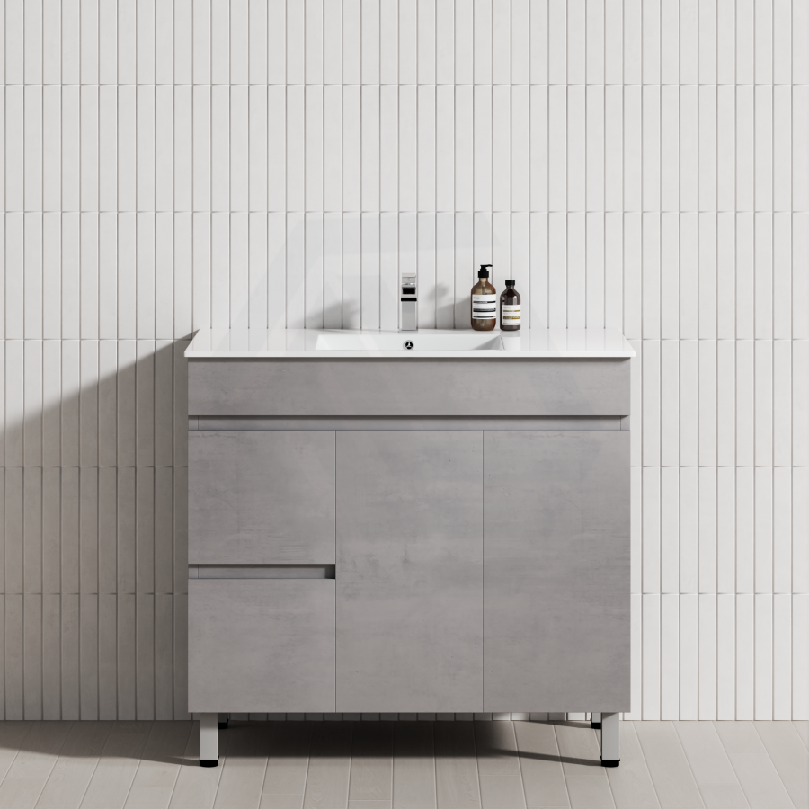 Freestanding Vanity With Legs Concrete Grey - MyHomeware