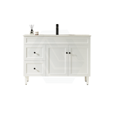 600-1500Mm Harrington Freestanding Vanity With Legs Matt White Pvc Cabinet Only & Ceramic Top