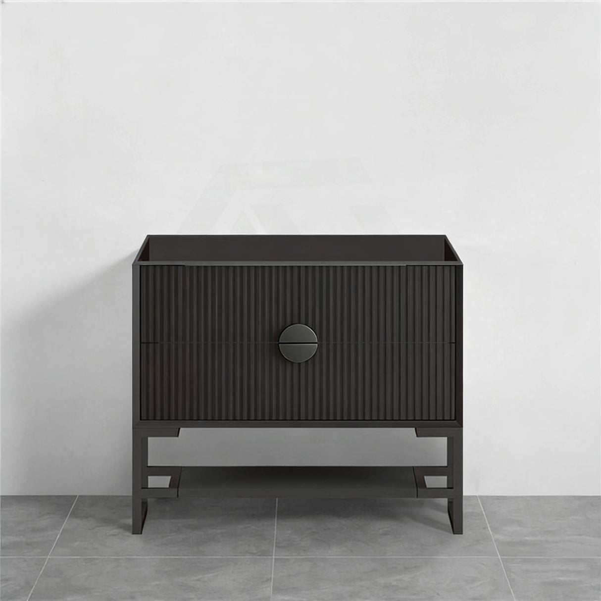 900mm Kingo Freestanding Plywood Vanity Linear Surface Single Bowl Cabinet ONLY for Bathroom Matt White/Black