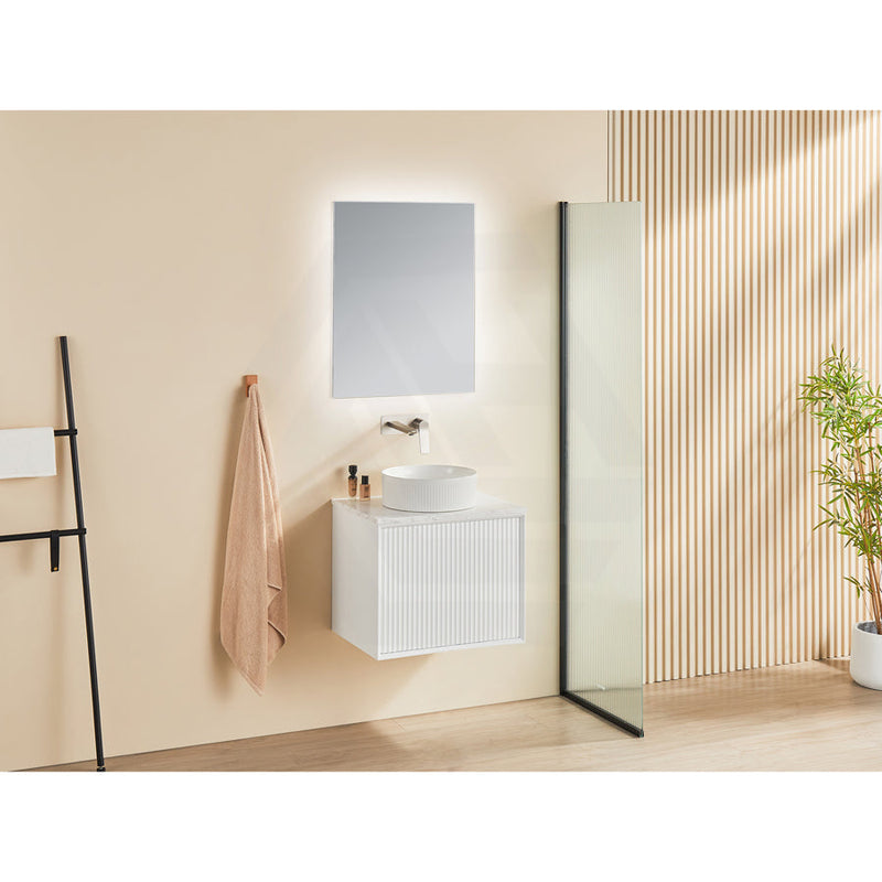 600-1500Mm Kirribilli Wall Hung Bathroom Vanity Matt White Pvc Board Cabinet Only&Ceramic Top