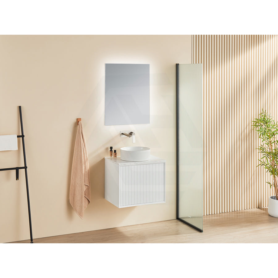 600-1500Mm Kirribilli Wall Hung Bathroom Vanity Matt White Pvc Board Cabinet Only&Ceramic Top