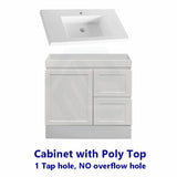 600-1500Mm Miami Freestanding With Kickboard Bathroom Vanity Matt White Shaker Hampton Style Left /