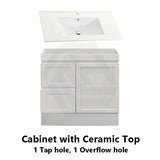 600-1500Mm Miami Freestanding With Kickboard Bathroom Vanity Matt White Shaker Hampton Style Left 