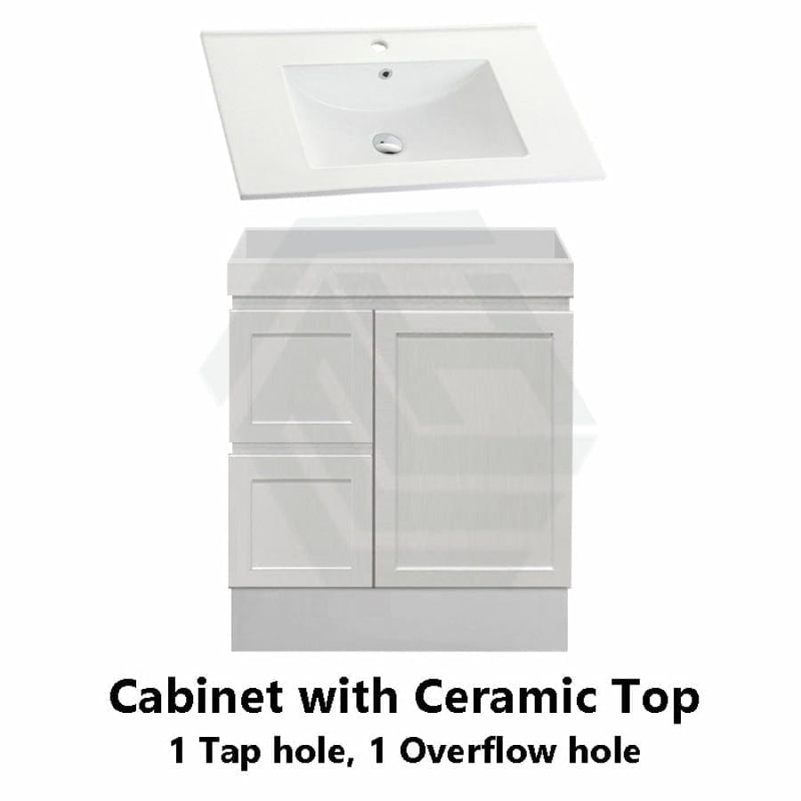 600-1500Mm Miami Freestanding With Kickboard Bathroom Vanity Matt White Shaker Hampton Style Left 