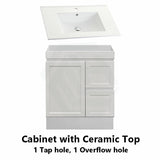 600-1500Mm Miami Freestanding With Kickboard Bathroom Vanity Matt White Shaker Hampton Style Left /