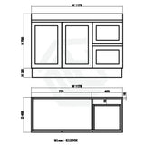 600-1500Mm Miami Freestanding With Kickboard Bathroom Vanity Matt White Shaker Hampton Style Left /