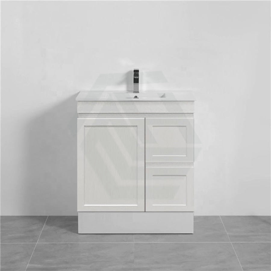 600-1500Mm Miami Freestanding With Kickboard Bathroom Vanity Matt White Shaker Hampton Style Left 