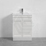 600-1500Mm Miami Freestanding With Kickboard Bathroom Vanity Matt White Shaker Hampton Style Left /