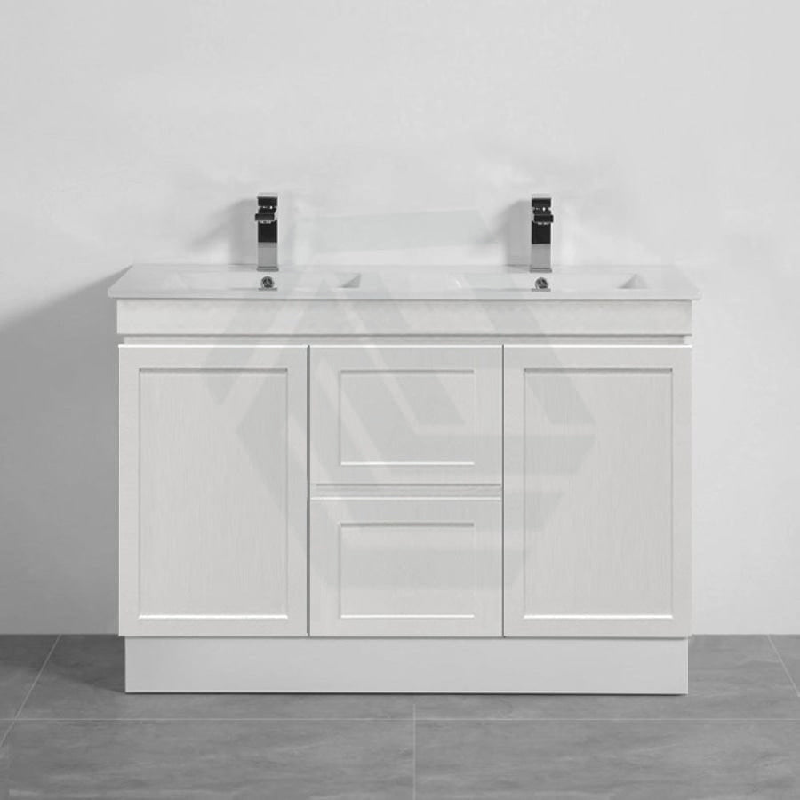 600-1500Mm Miami Freestanding With Kickboard Bathroom Vanity Matt White Shaker Hampton Style Left 