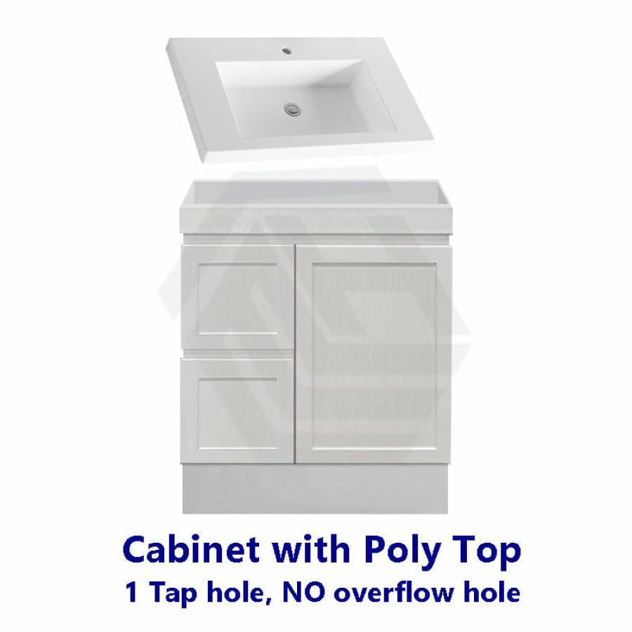 600-1500Mm Miami Freestanding With Kickboard Bathroom Vanity Matt White Shaker Hampton Style Left 