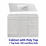 600-1500Mm Miami Freestanding With Kickboard Bathroom Vanity Matt White Shaker Hampton Style Left /