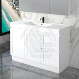 600-1500Mm Miami Freestanding With Kickboard Bathroom Vanity Matt White Shaker Hampton Style Left 