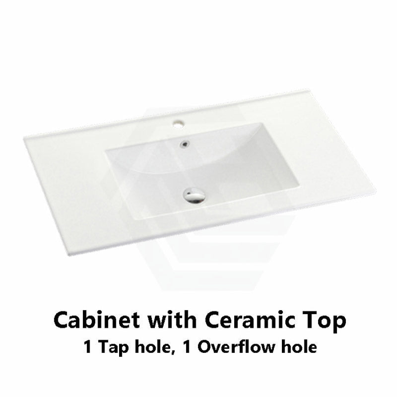 900Mm Premium Bathroom Kickboard Vanity Freestanding Left/right Drawers White Pvc Polyurethane