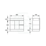 900Mm Premium Bathroom Kickboard Vanity Freestanding Left/right Drawers White Pvc Polyurethane
