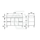 600-1500Mm Premium Bathroom Freestanding Vanity White Pvc Polyurethane Cabinet Only & Ceramic Top