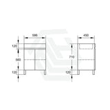 600-1500Mm Premium Bathroom Freestanding Vanity White Pvc Polyurethane Cabinet Only & Ceramic Top