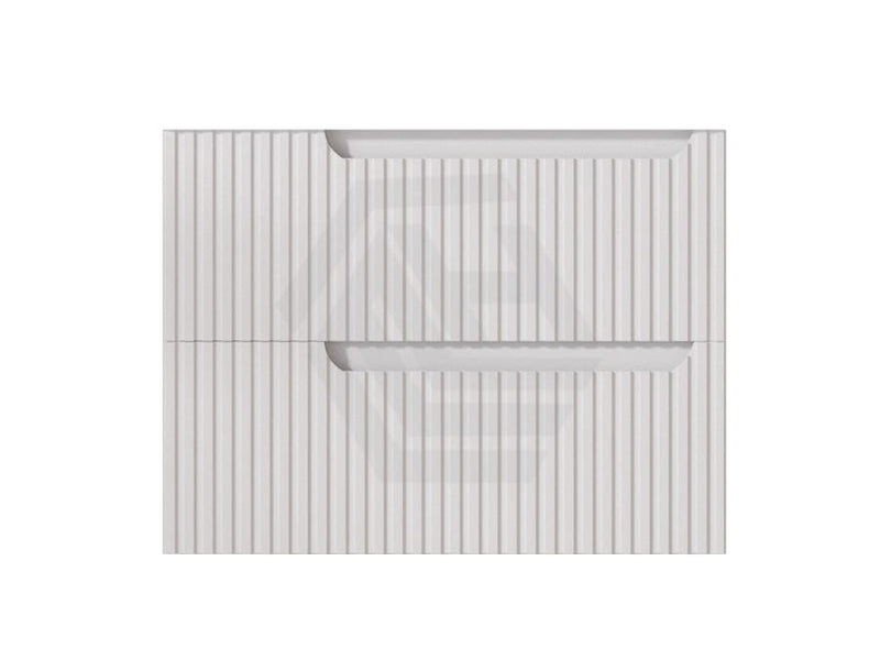 600-1500Mm Sersi Wall Hung Plywood Vanity Matt White Linear Surface Drawers Shelves Single Bowl
