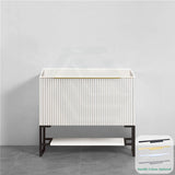 600-1500Mm Thena Freestanding Plywood Vanity Matt White Linear Surface Single/Double Bowls Cabinet