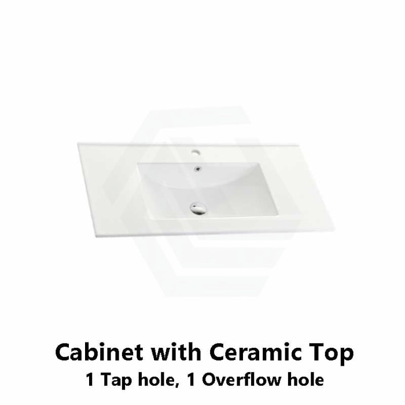 900Mm Wall Hung Pvc Vanity Matt Black & White Cabinet Only For Bathroom Left Hand Drawers / With