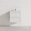 600-1500Mm Wall Hung Pvc Vanity With Matt White Finish For Bathroom Cabinet Only & Ceramic/Poly Top