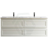 600-1500Mm Wall Hung Pvc Vanity With Matt White Finish For Bathroom Cabinet Only & Ceramic/Poly Top