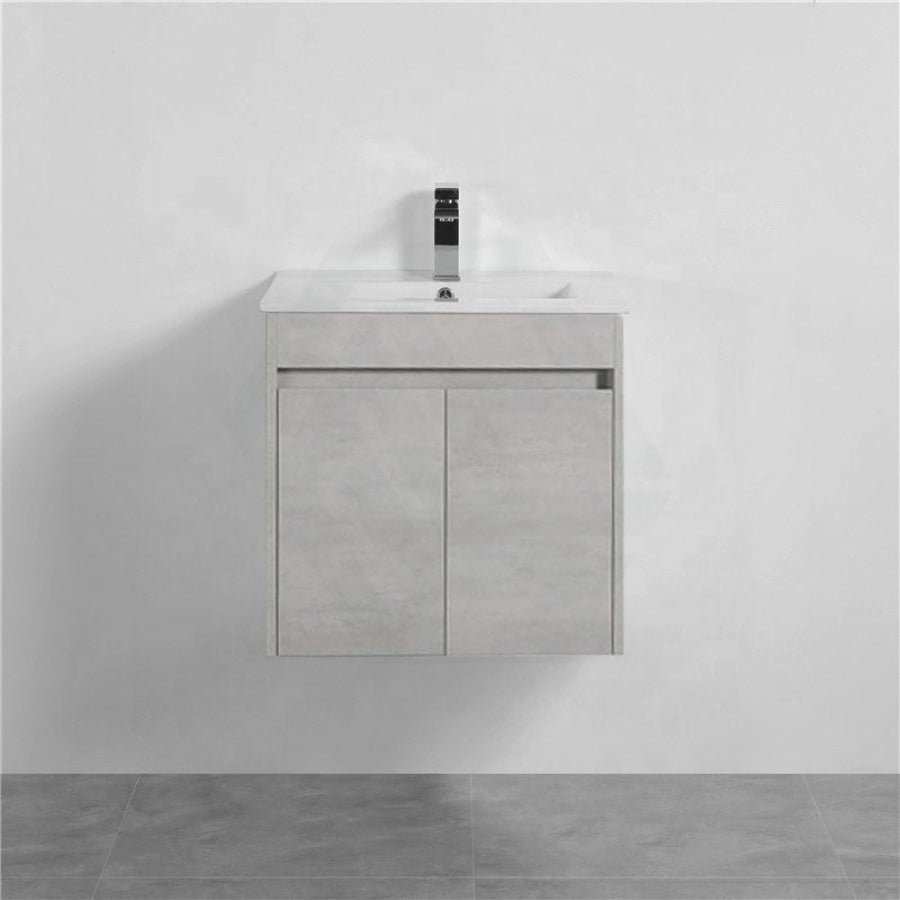 600-1500Mm Wall Hung Vanity Concrete Grey Finish Plywood Cabinet Only For Bathroom Vanities