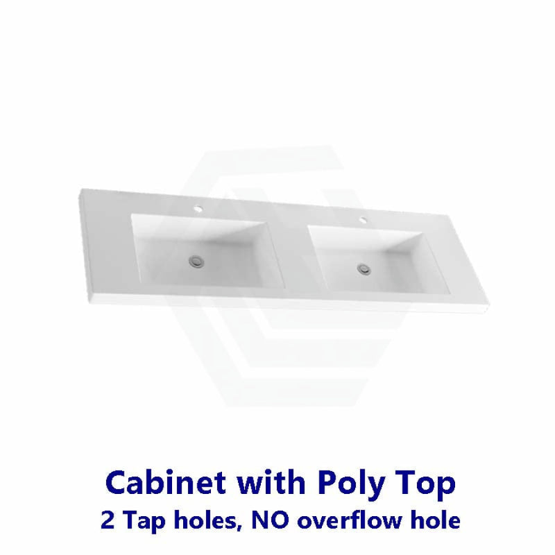 600-1500Mm Wall Hung Vanity Fluted Style Brown Oak Color Pvc Coating 1500Mm Double Bowls / With Poly
