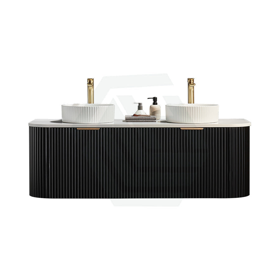 Lukka Agena 1500mm wall hung vanity in Matt Black