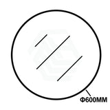 600/700/800/900mm Black Aluminum Framed Round Bathroom Wall Mirror With Brackets