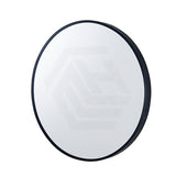 600/700/800/900mm Black Aluminum Framed Round Bathroom Wall Mirror With Brackets