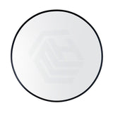600/700/800/900mm Black Aluminum Framed Round Bathroom Wall Mirror With Brackets