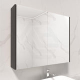 600/750/900/1200/1500mm Dark Grey Wood Grain Pvc Filmed Wall Hung Shaving Cabinet Cabinets