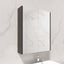 600/750/900/1200/1500mm Dark Grey Wood Grain Pvc Filmed Wall Hung Shaving Cabinet Cabinets