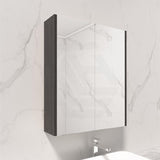 600/750/900/1200/1500mm Dark Grey Wood Grain Pvc Filmed Wall Hung Shaving Cabinet Cabinets