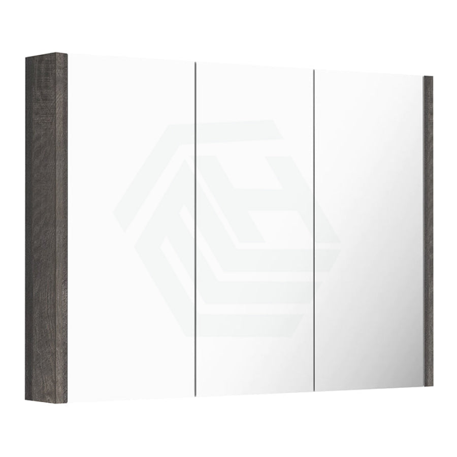 600/750/900/1200/1500mm Dark Grey Wood Grain Pvc Filmed Wall Hung Shaving Cabinet Cabinets