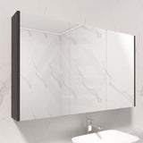600/750/900/1200/1500mm Dark Grey Wood Grain Pvc Filmed Wall Hung Shaving Cabinet Cabinets