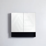 600/750/900/1200/1500Mm Fremantle Shaving Cabinet With Mirror Pvc Board Wall Hung Storage Matt Black