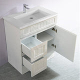 600/750/900/1200/1500Mm Hampton Freestanding With Kickboard Vanity Pvc Board Matt White Linear
