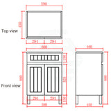 600Mm Hampton Freestanding Vanity Pvc Board Matt Black Linear Surface