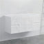 600/750/900/1200/1500Mm Hampton Wall Hung Vanity Pvc Board Matt White Linear Surface Vanities