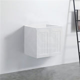 600/750/900/1200/1500Mm Hampton Wall Hung Vanity Pvc Board Matt White Linear Surface Vanities