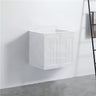 600/750/900/1200/1500Mm Hampton Wall Hung Vanity Pvc Board Matt White Linear Surface Vanities