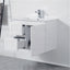 600/750/900/1200/1500Mm Hampton Wall Hung Vanity Pvc Board Matt White Linear Surface Vanities