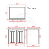 600/750/900/1200/1500Mm Hampton Wall Hung Vanity Pvc Board Matt White Linear Surface Vanities