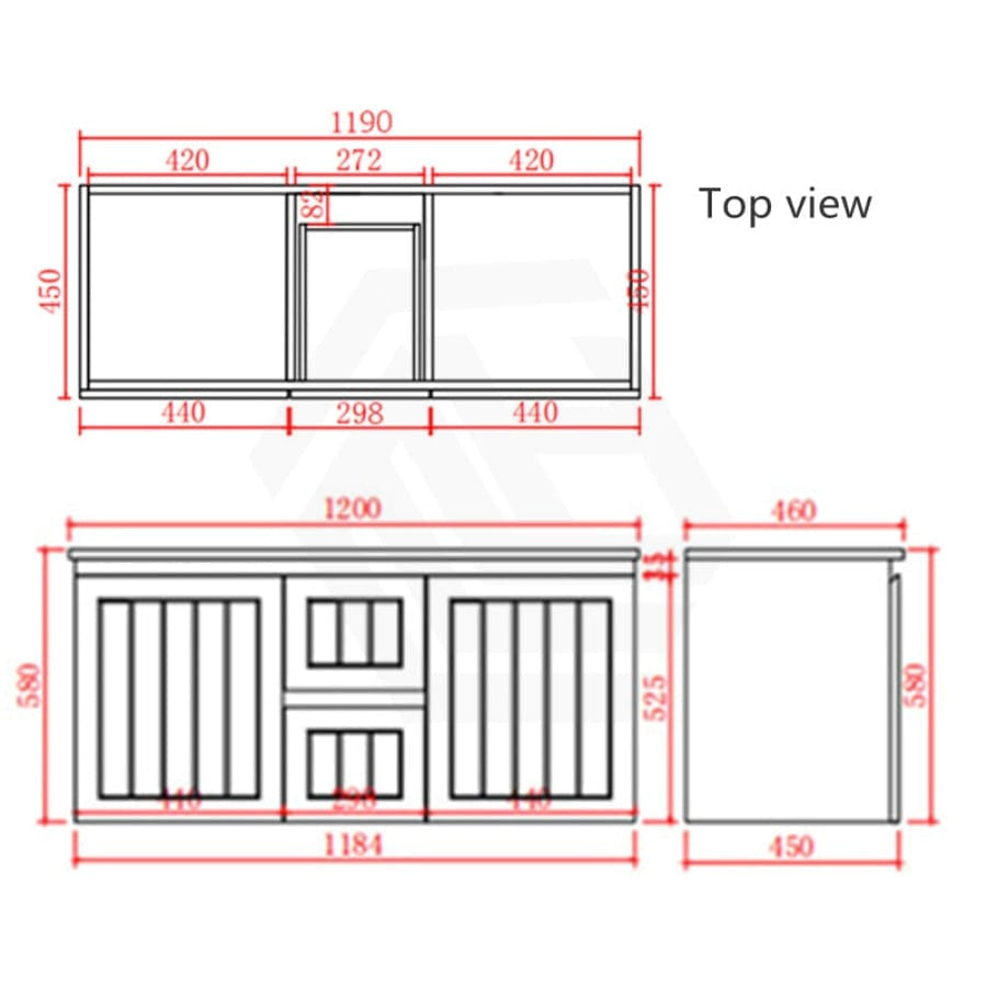 600/750/900/1200/1500Mm Hampton Wall Hung Vanity Pvc Board Matt Black Linear Surface Vanities