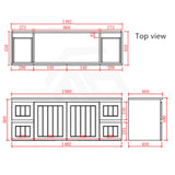 600/750/900/1200/1500Mm Hampton Wall Hung Vanity Pvc Board Matt White Linear Surface Vanities
