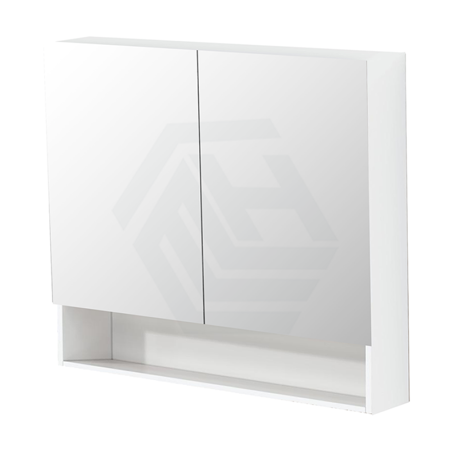 600/750/900/1200/1500mm Shaving Cabinet With Mirror PVC Board Wall Hung Storage Gloss White