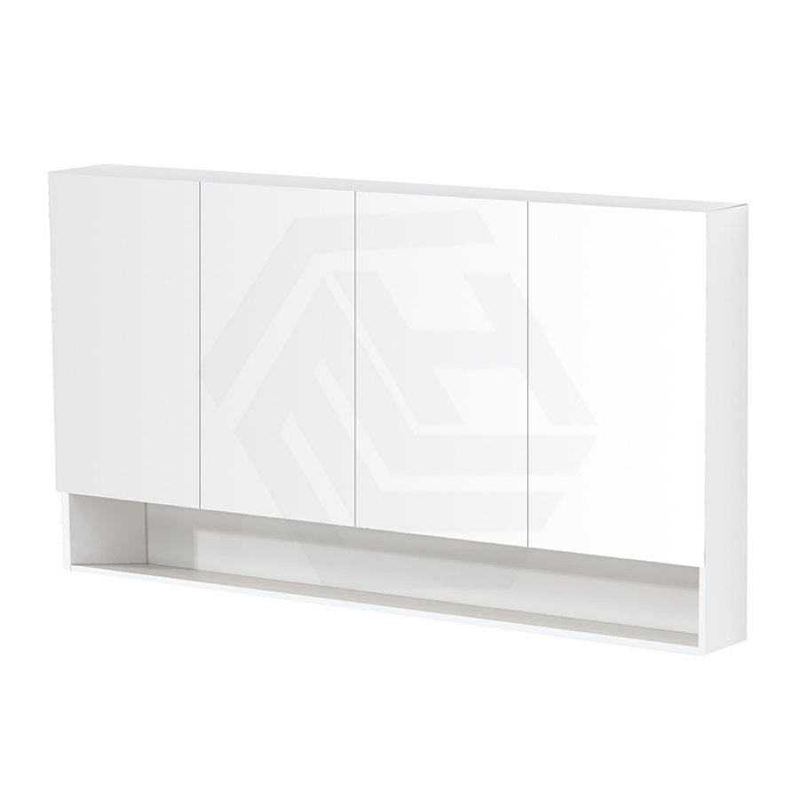 600/750/900/1200/1500mm Shaving Cabinet With Mirror PVC Board Wall Hung Storage Gloss White