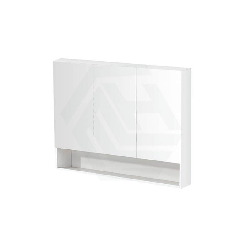 600/750/900/1200/1500mm Shaving Cabinet With Mirror PVC Board Wall Hung Storage Gloss White