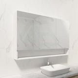 600/750/900/1200/1500Mm Shaving Cabinet With Mirror Pvc Board Wall Hung Storage Gloss White Cabinets